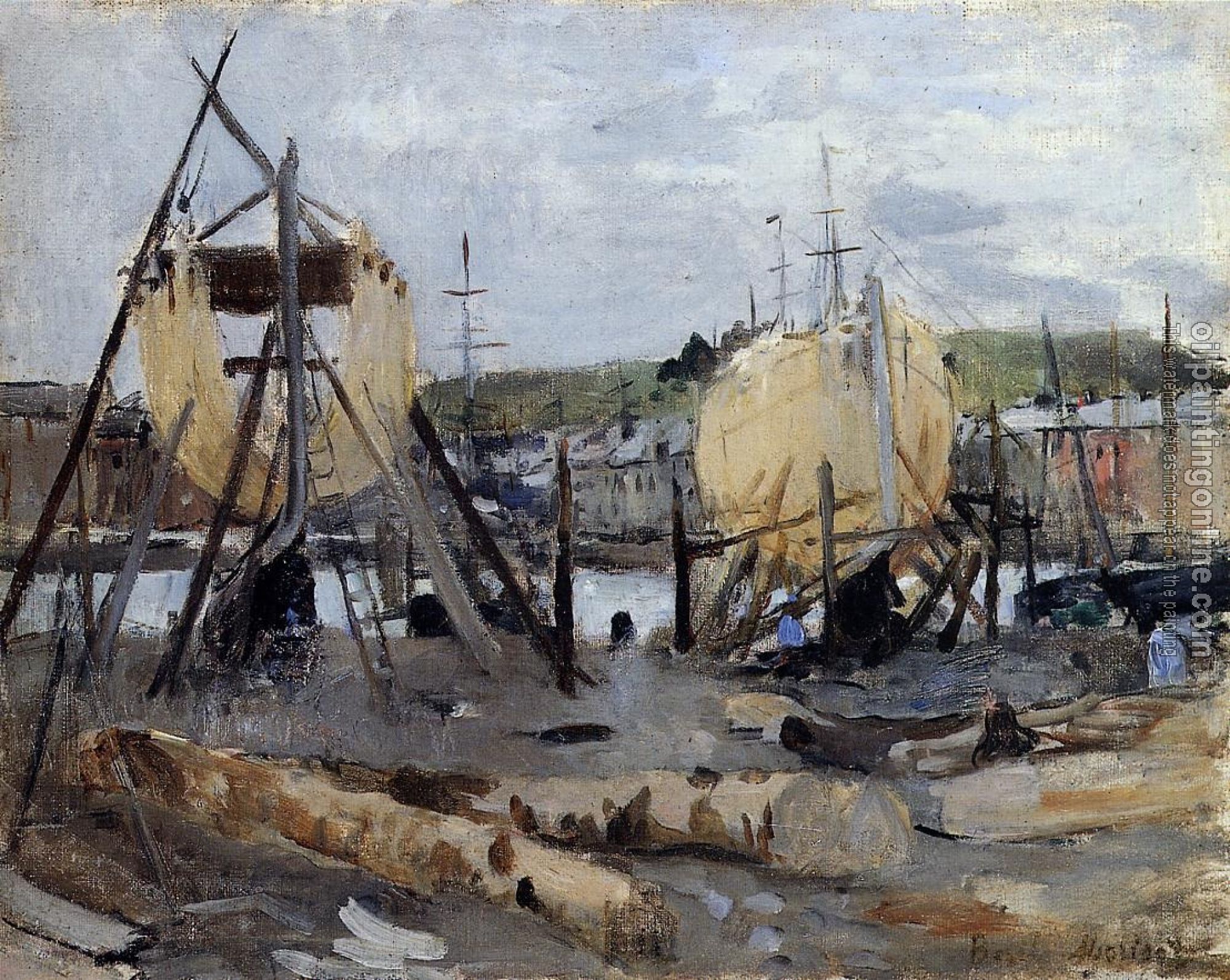 Morisot, Berthe - Boats under Construction